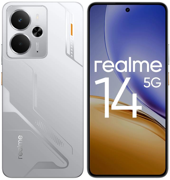 Изображение Смартфон Realme 14 5G (256 Гб/8 Гб) серебристый