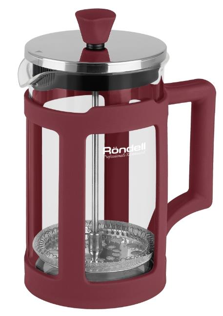 Изображение Чайник заварочный Rondell Stripes RDS-1641 (красный, прозрачный/0,6 л )