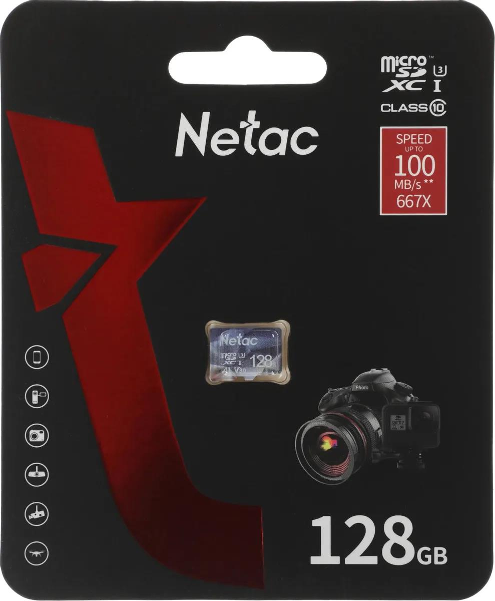 Изображение Карта памяти NETAC MicroSDXC P500 Ultra Class 10 128 Гб  NT02P500ULT-128G-S