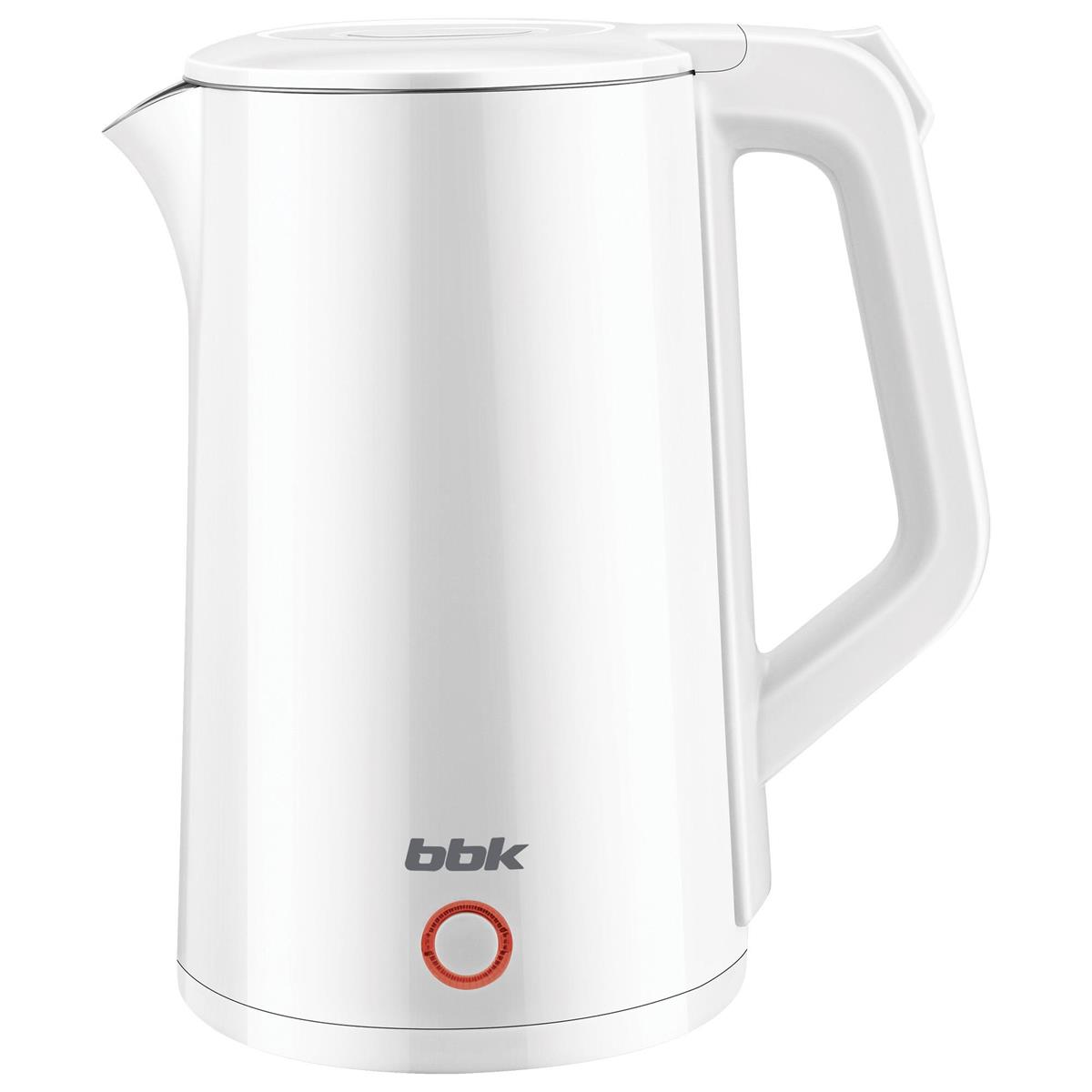 Изображение Электрический чайник BBK EK1808 (2000 Вт/1,8 л /пластик, нержавеющая сталь/белый)
