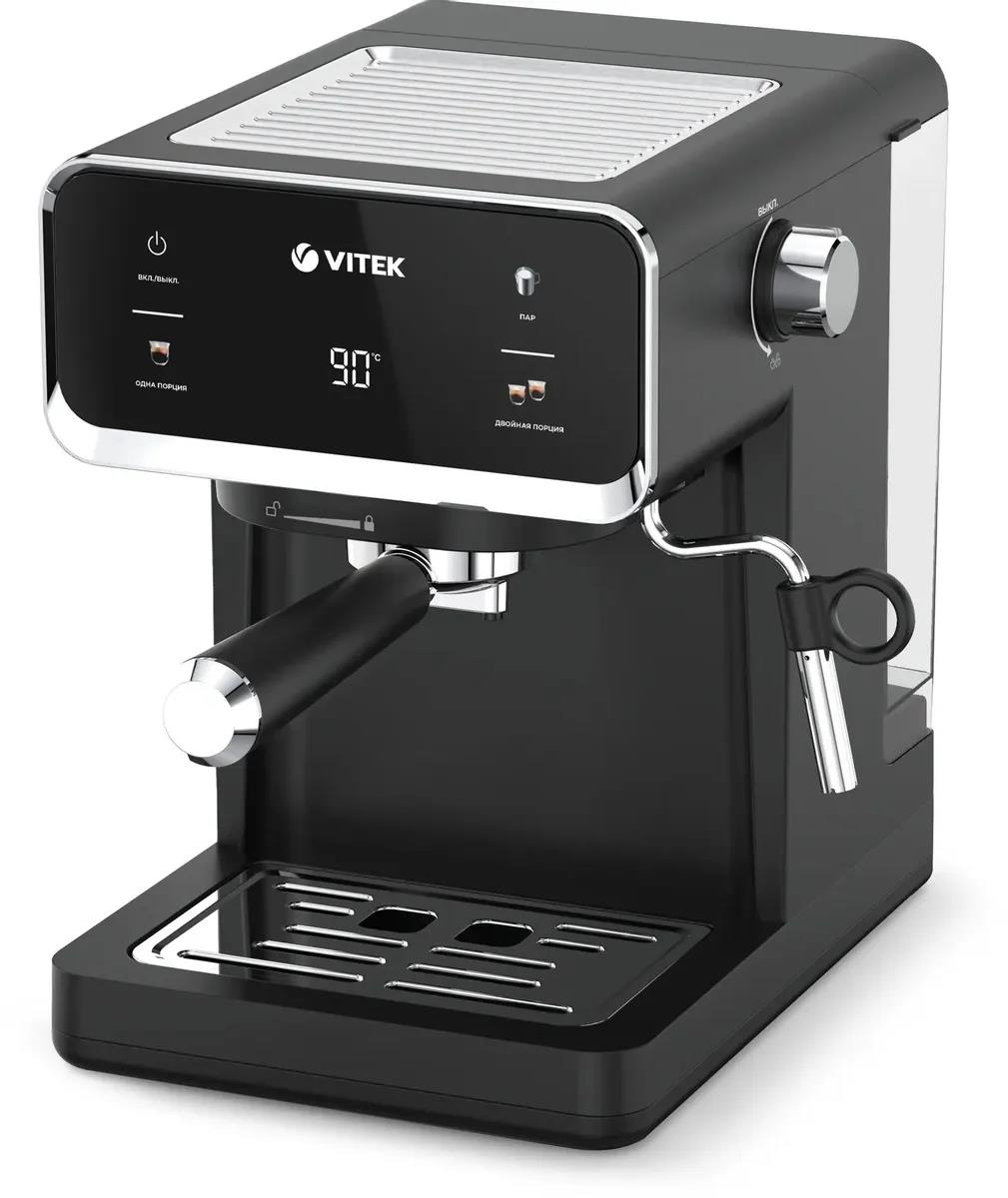 Изображение Кофеварка VITEK VT-1516 черный (рожковая//1000 Вт )