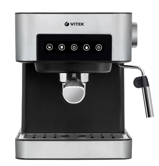 Изображение Кофеварка VITEK VT-1508 серебристый (рожковая//850 Вт )