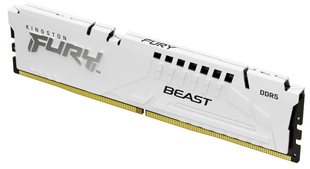 Изображение Оперативная память 1x32 GB DDR5 Kingston Fury Beast White (41600 Мб/с, 5200 МГц, CL40)