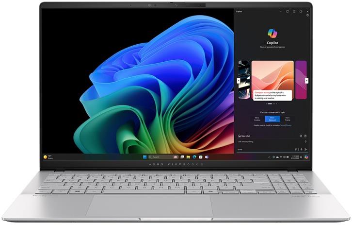 Изображение Ноутбук Asus Vivobook S 15 OLED S5507QA-MA078W (Snapdragon X1E-78-100 3400 МГц/ SSD 1024 ГБ  /RAM 32 ГБ/ 15.6" 2880x1620/VGA встроенная/ Windows 11 Home) (90NB14Q2-M007X0)