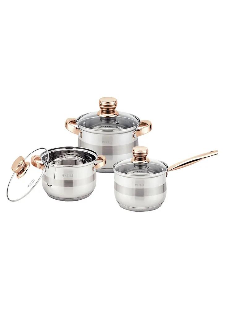 Изображение Набор кастрюль и ковш Kelli KL-4739 6 предметов ()