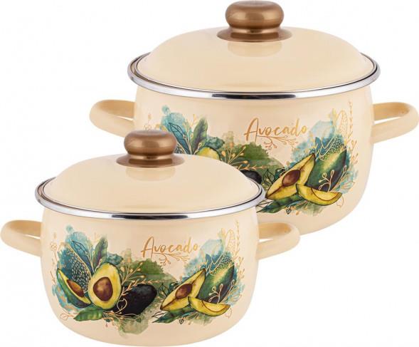 Изображение Набор кастрюль Appetite N41P123 Avocado эмал (2 предмета) ()