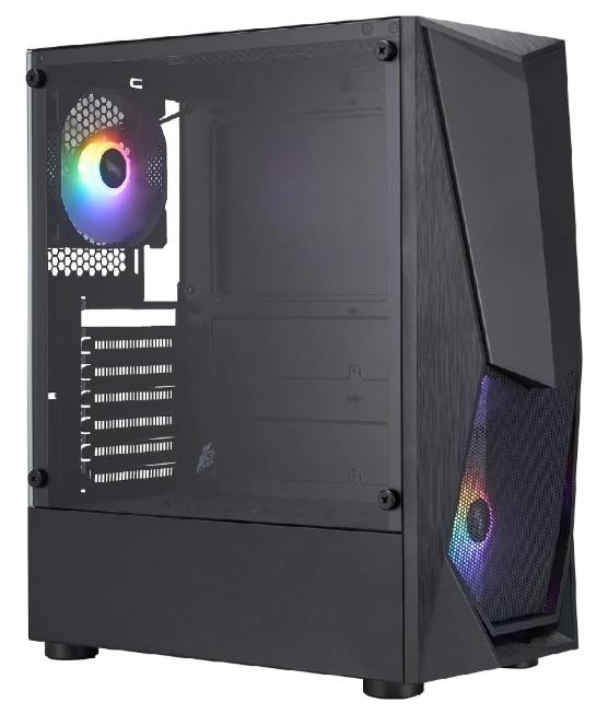 Изображение Корпус 1STPLAYER DK-3 FRGB Black (mATX, ATX, Mini-ITX, черный, без БП)/(DK-3-BK-4F1)