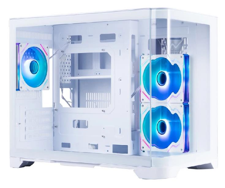 Изображение Корпус 1STPLAYER UView UV6 ARGB White (mATX, Mini-ITX, белый, без БП)/(UV6-WH-2FC7R-W-1FC7-W)