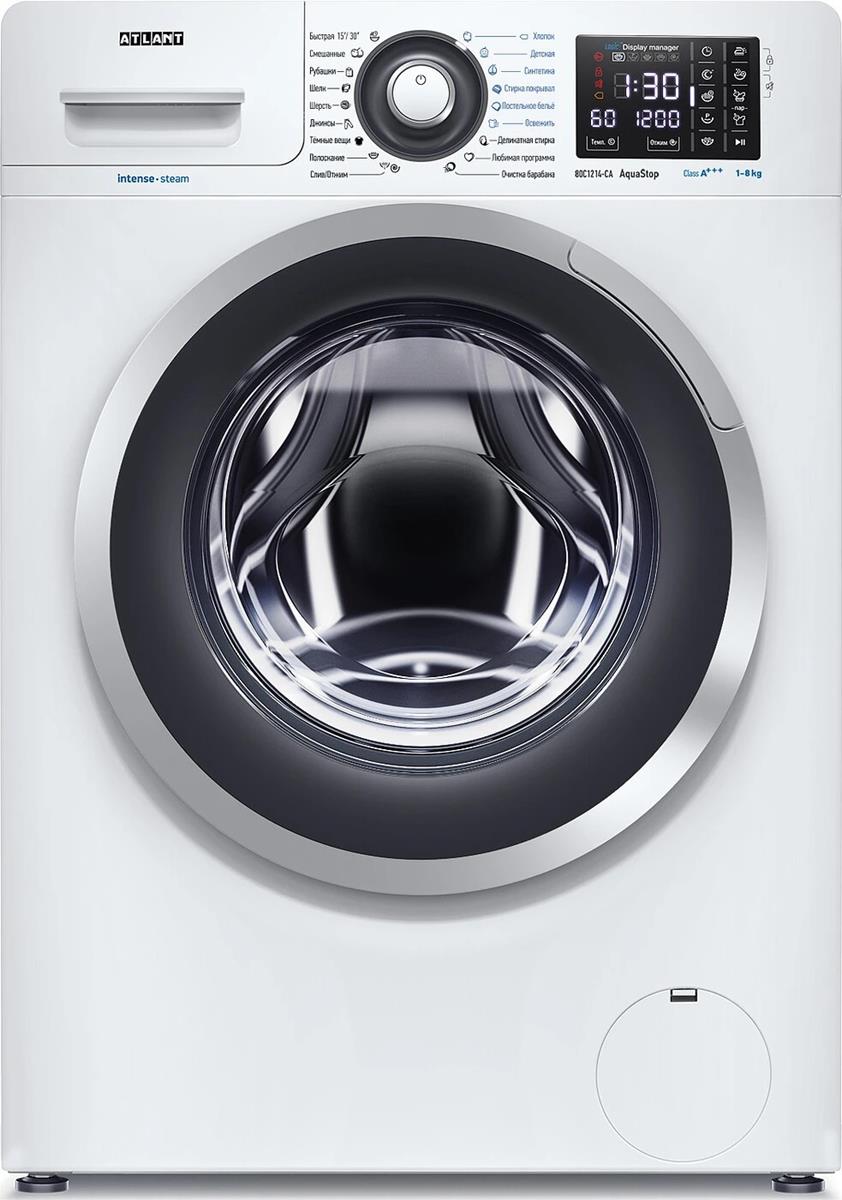 Изображение Стиральная машина Атлант СМА 80С1214-СA-01, белый (фронтальная, 8 кг, 1200 об/мин )