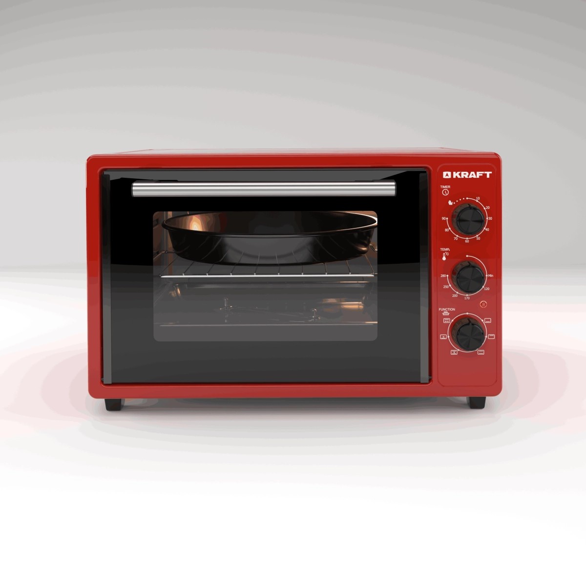 Изображение Электропечь Kraft KN-MO 3904 FRKR (39 л /1400 Вт /красный)