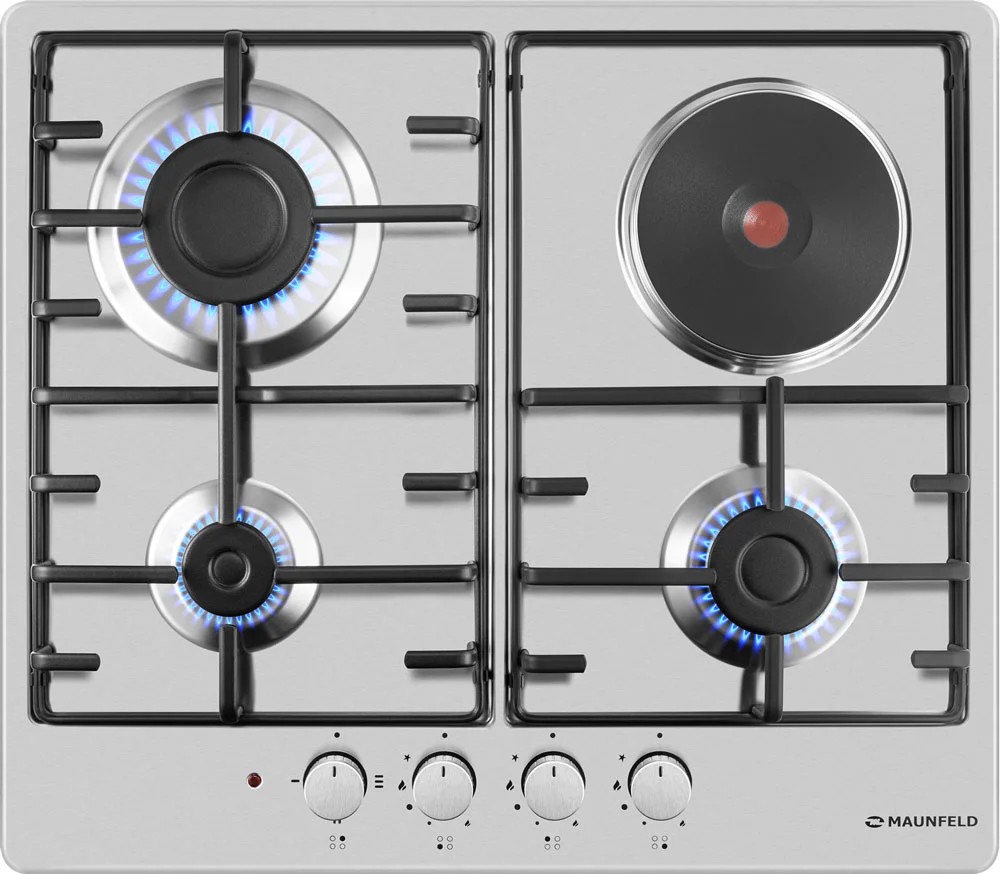 Изображение Варочная панель MAUNFELD EEHS.64.3CS/KG (нержавеющая сталь)