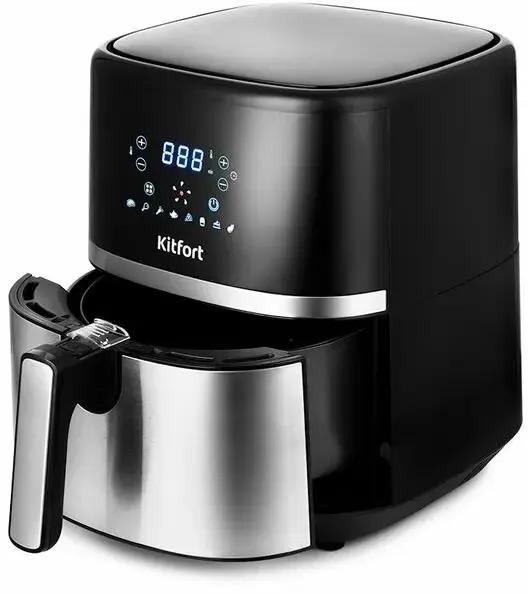 Изображение Аэрогриль Kitfort КТ-2221 черный/серебристый (1500 Вт /3,3 л )