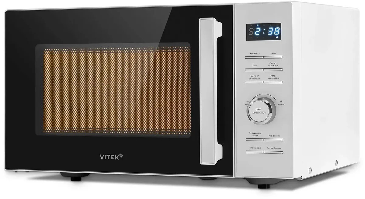 Изображение Микроволновая печь VITEK VT-MW1825 (900 Вт  25 л  Гриль  белый)