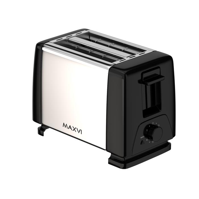 Изображение Тостер MAXVI KT822S silver-black (800 Вт  черный, серебристый)