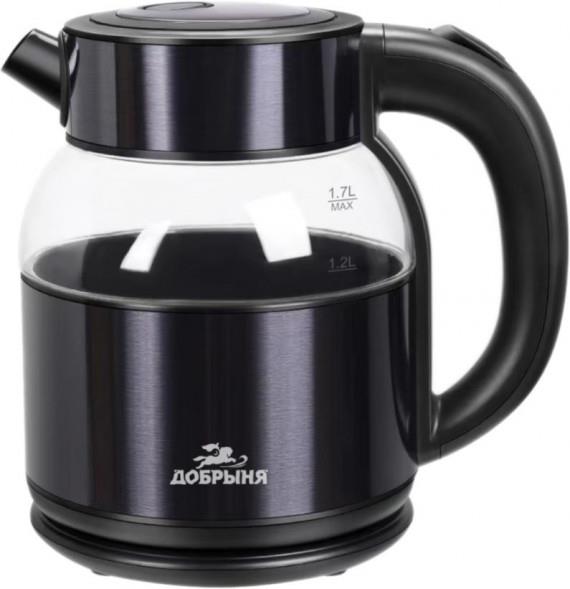 Изображение Электрический чайник Добрыня DO-1264D 1,7л чернильный цвет (1800 Вт/1,7 л //черный)