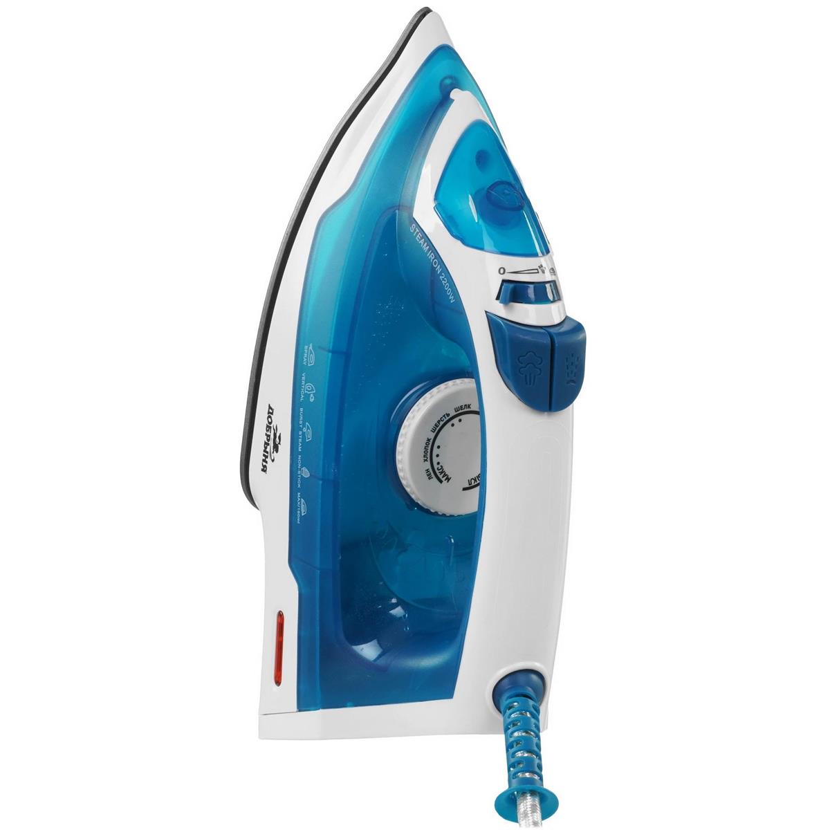 Изображение Утюг Добрыня DO-3123 (2200 Вт/синий, белый)