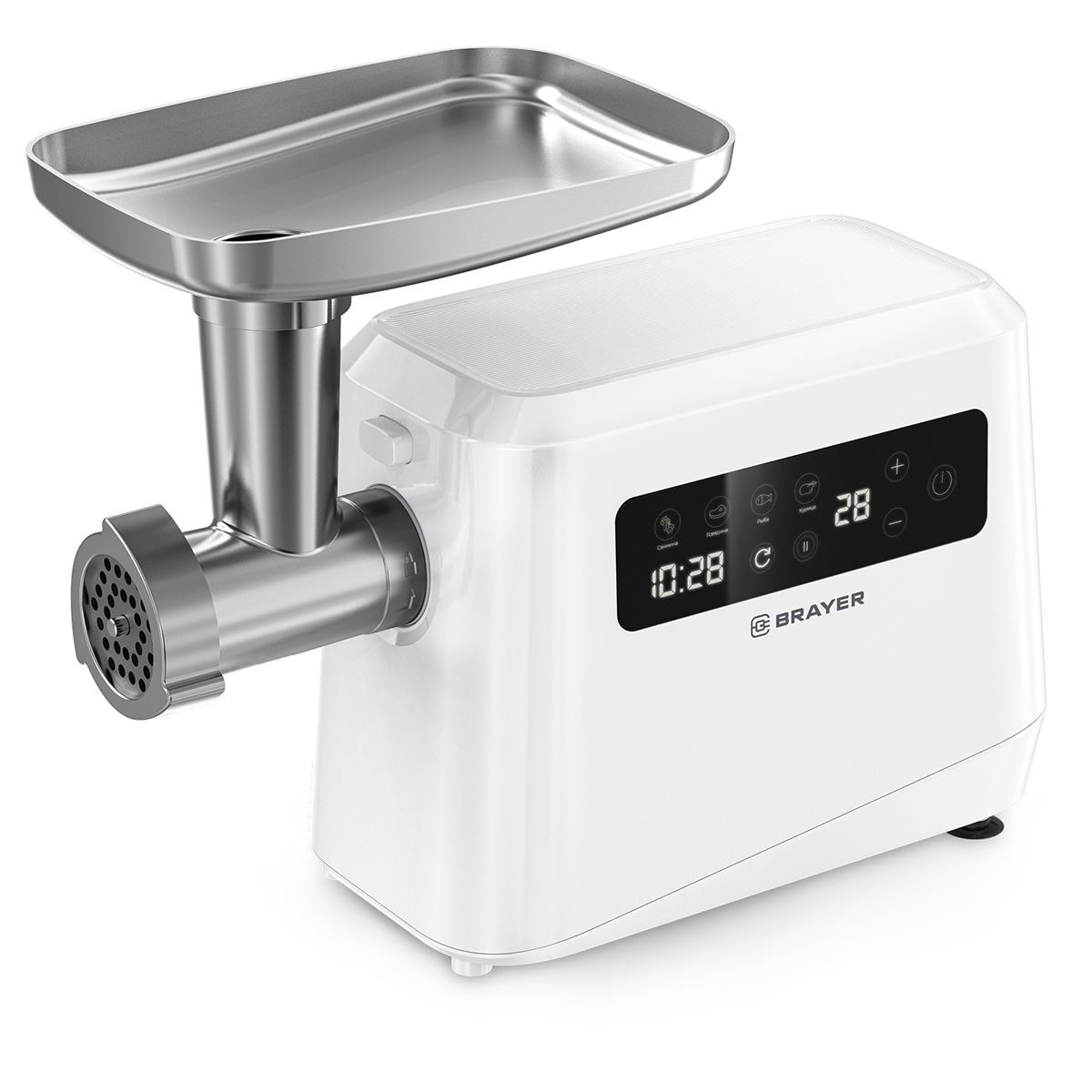 Изображение Мясорубка Brayer BR1614 (2000 Вт /2 кг/мин/белый)