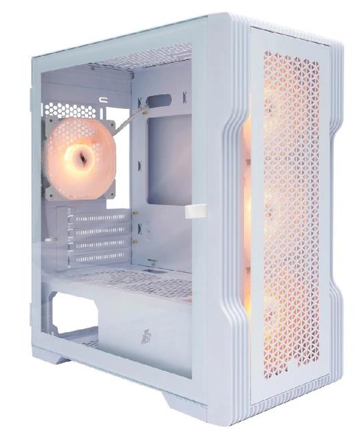 Изображение Корпус 1STPLAYER TRILOBITE T3 ARGB White (mATX, Mini-ITX, белый, без БП)/(T3-WH-4F7-W)