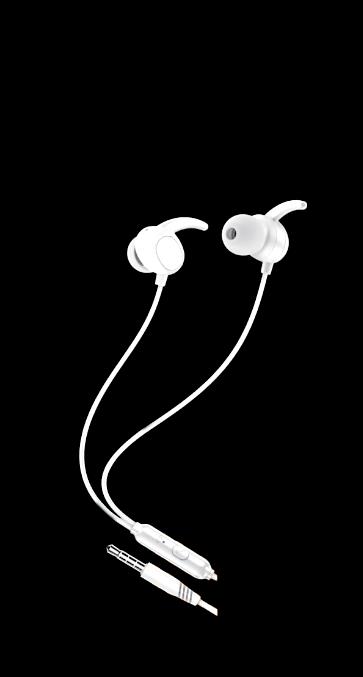 Изображение Наушники Aksberry (6920680834372) АM10 Sport с микрофоном белый