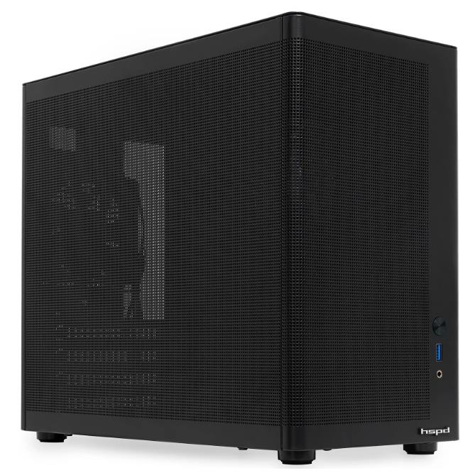 Изображение Корпус HSPD M210-MBK Black (mATX, Mini-ITX, черный, без БП)/(M210-MBK)