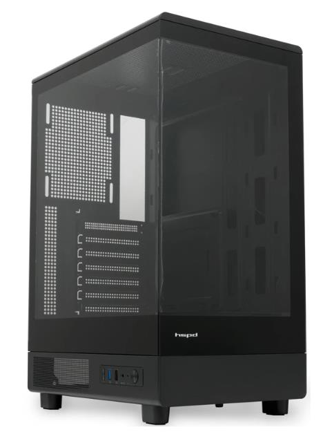 Изображение Корпус HSPD F510-TGBK Black (mATX, ATX, Mini-ITX, черный, без БП)/(F510-TGBK)