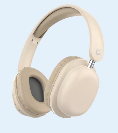 Изображение Bluetooth-гарнитура/наушники Defender FreeMotion B640, микрофон, Bluetooth (бежевый)