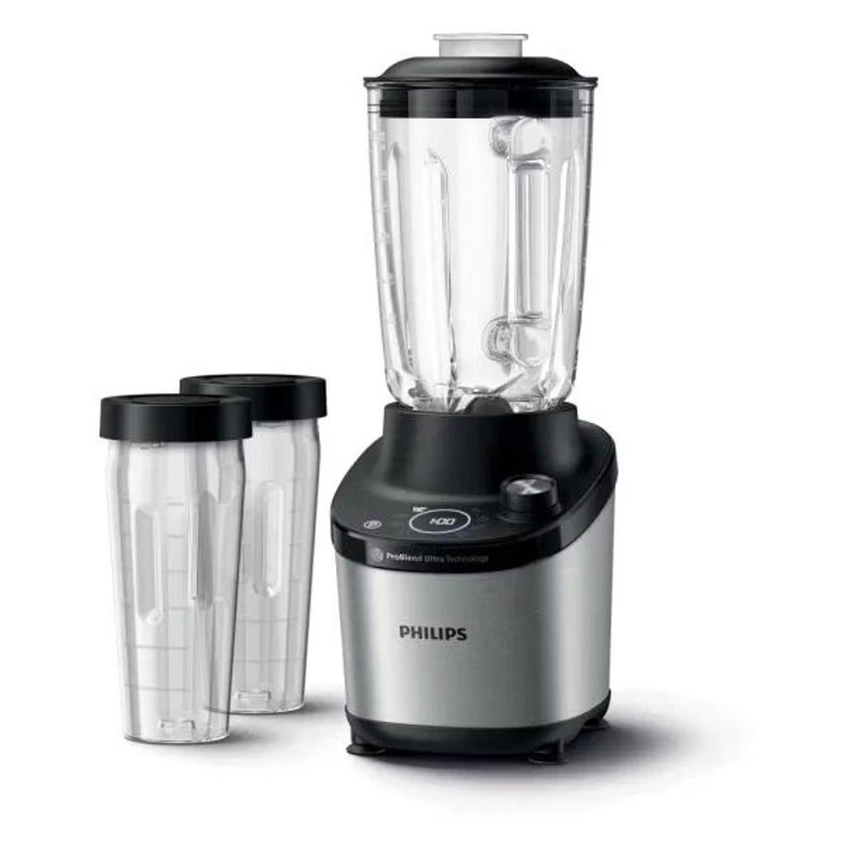 Изображение Блендер Philips HR3760/10 (стационарный/1500 Вт/серебристый, черный)