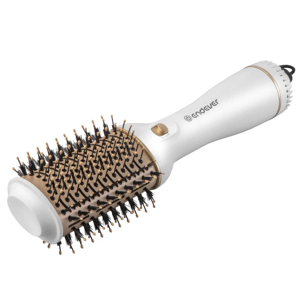 Изображение Фен-щетка Endever Aurora-500 (1200 Вт /золотистый, белый)