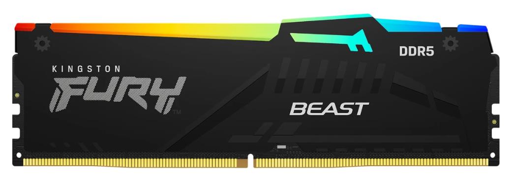 Изображение Оперативная память 16 GB DDR5 Kingston Fury Beast RGB (54400 МБ/с, 6800 МГц, CL34)