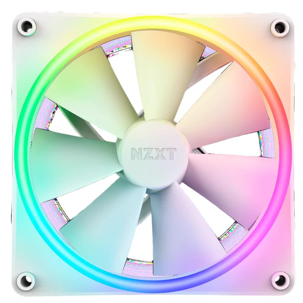 Изображение Вентилятор NZXT F140 RGB DUO White (1800 об/мин , 140x140x25 мм,4-pin PWM)