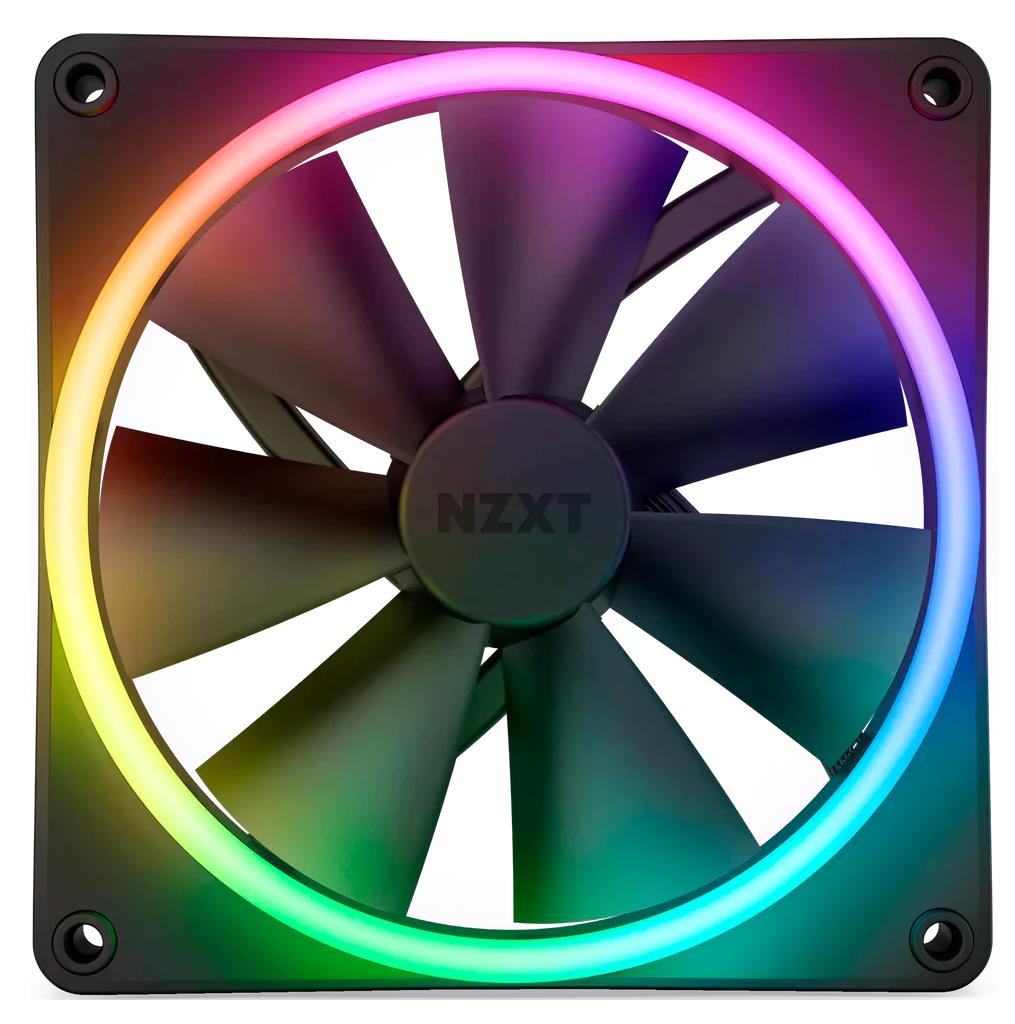 Изображение Вентилятор NZXT F140 RGB DUO Black (1800 об/мин , 140x140x25 мм,4-pin PWM)