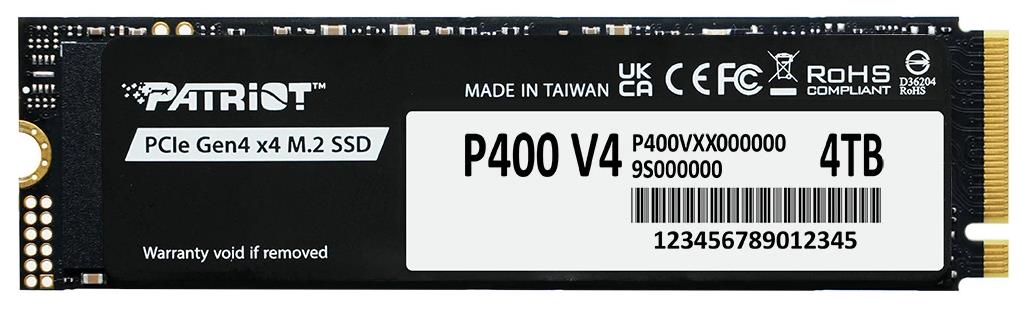 Изображение SSD диск Patriot P400 V4 4000 Гб 2280 (P400VP4TBM28H)