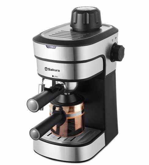 Изображение Кофеварка Sakura SA-6121 (рожковая//800 Вт )