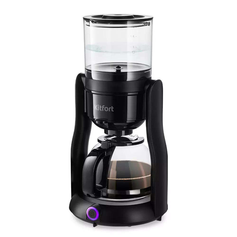 Изображение Кофеварка Kitfort КТ-7136 черный (капельная/0,48 л /680 Вт )