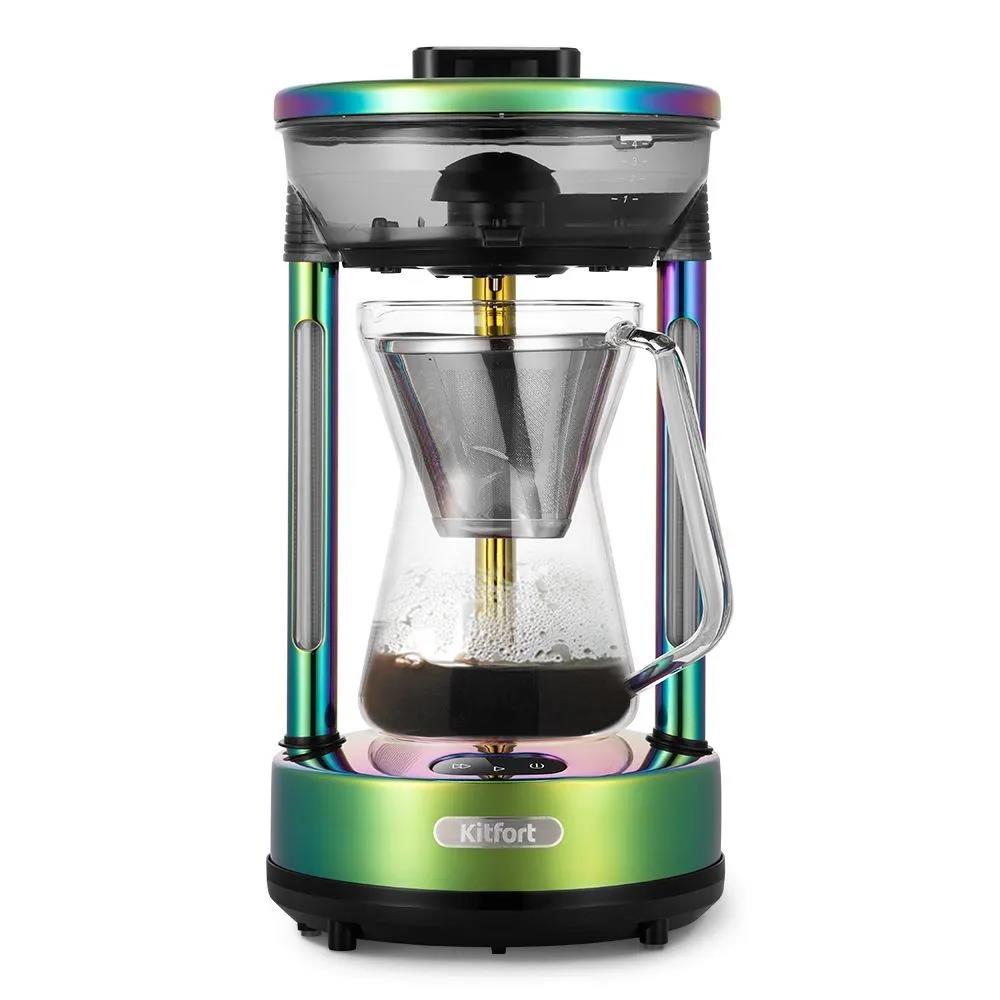 Изображение Кофеварка Kitfort КТ-7488 зеленый (капельная/0,6 л /600 Вт )