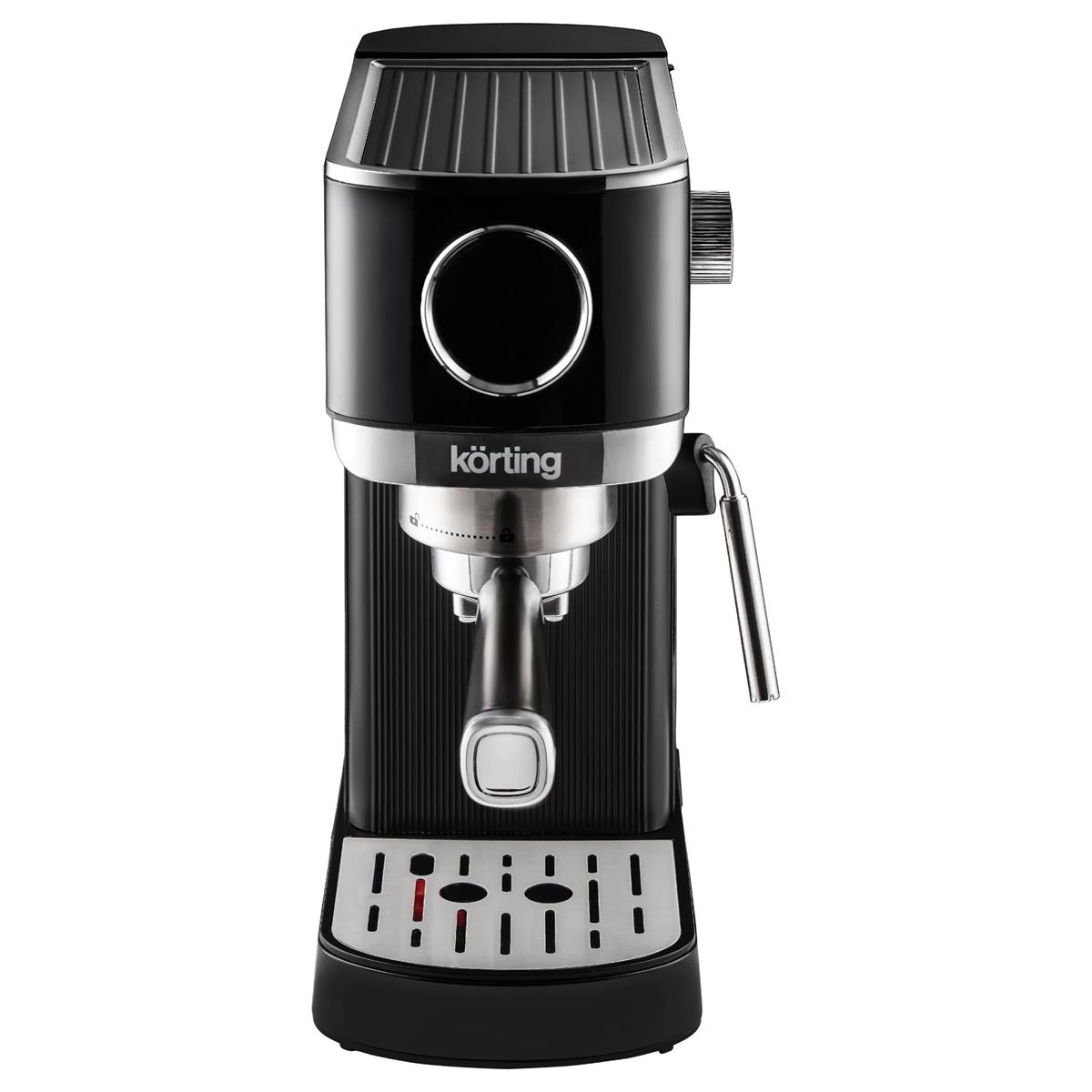 Изображение Кофеварка Korting KCM 1002 EN черный (рожковая//1350 Вт )