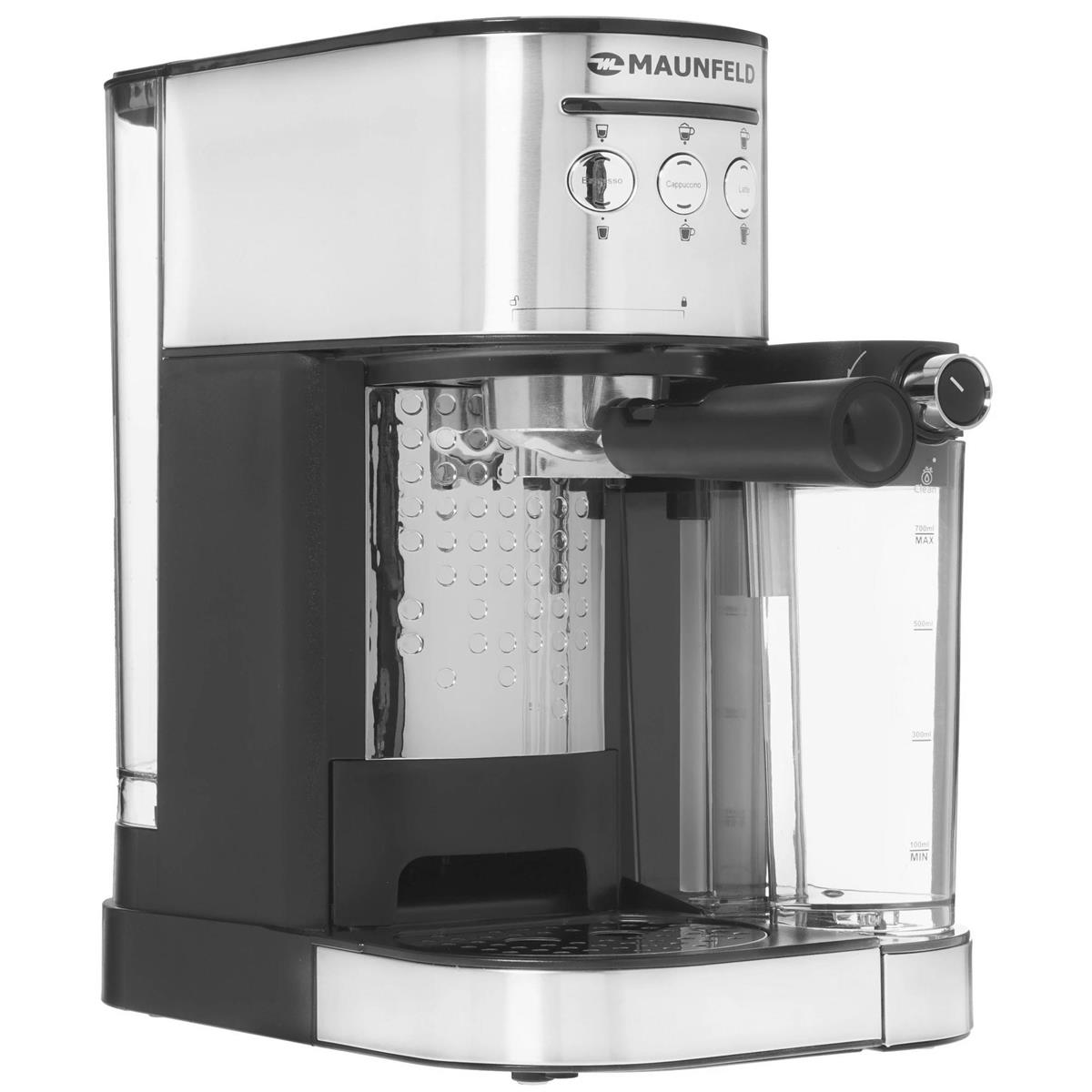 Изображение Кофеварка MAUNFELD MF-720S PRO нержавеющая сталь (рожковая//1470 Вт )