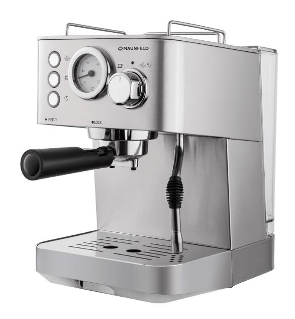 Изображение Кофеварка MAUNFELD MF-721S PRO нержавеющая стал (рожковая//1140 Вт )