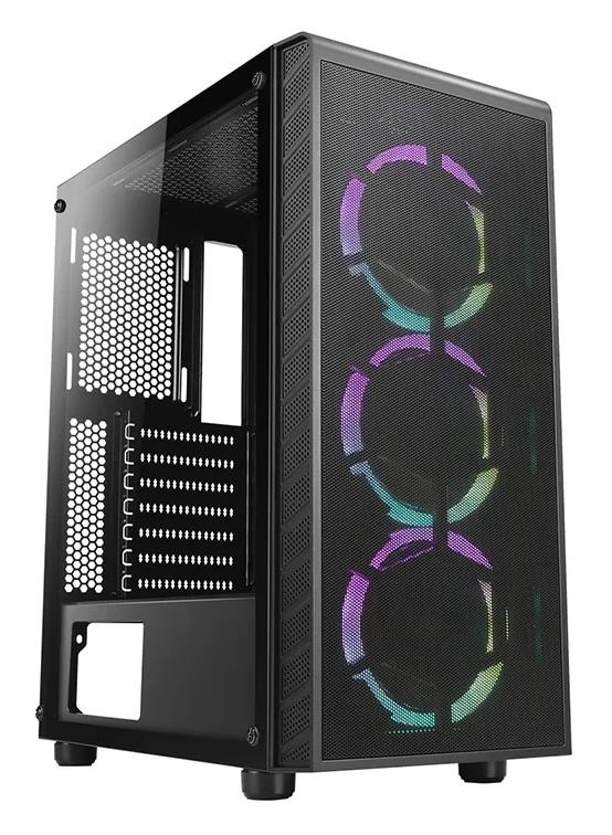 Изображение Корпус AZZA Prime 360E Black (mATX, ATX, Mini-ITX, черный, без БП)/(CSAZ- 360E PRIME 360E)