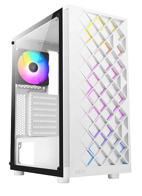 Изображение Корпус AZZA Spectra White (mATX, ATX, Mini-ITX, белый, без БП)/(CSAZ-280W SPECTRA)