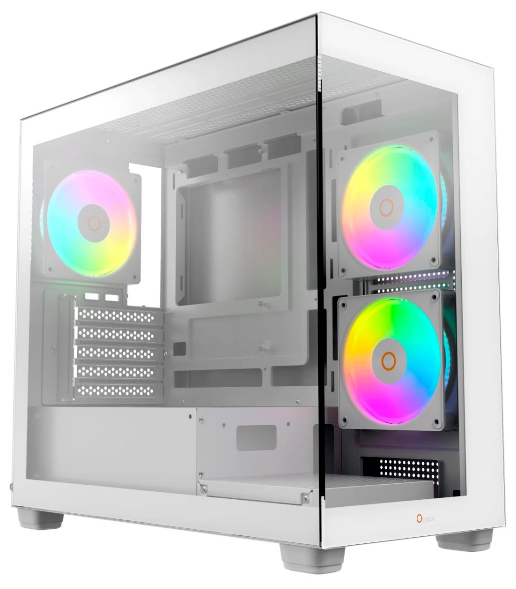 Изображение Корпус Ocypus Gamma C52 WH ARGB (mATX, белый, без БП)/(Gamma-C52-W-HD300XX-GL)