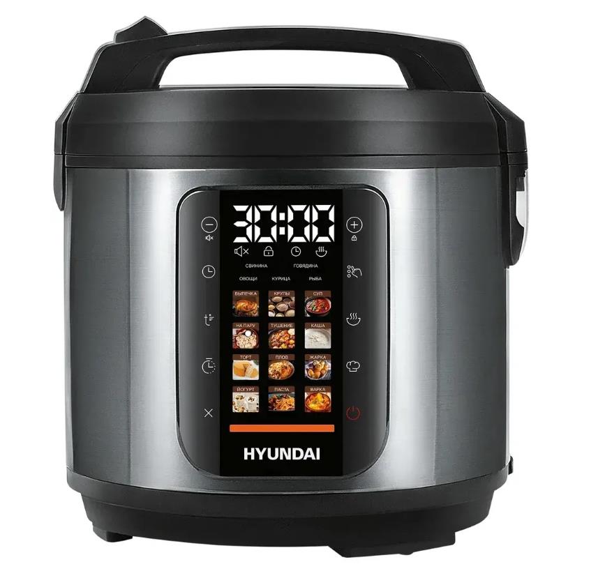 Изображение Мультиварка Hyundai HYMC-2404  (900 Вт/5 л /черный, серебристый)