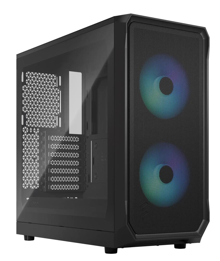 Изображение Корпус Fractal Design Focus 2 RGB Black TG Clear Tint (mATX, ATX, Mini-ITX, черный, без БП)/(FD-C-FOC2A-03)