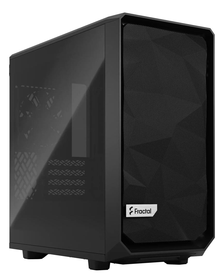 Изображение Корпус Fractal Design Meshify 2 Mini Black TG Dark Tint (mATX, ATX, Mini-ITX, Mini-DTX, черный, без БП)/(FD-C-MES2M-01)