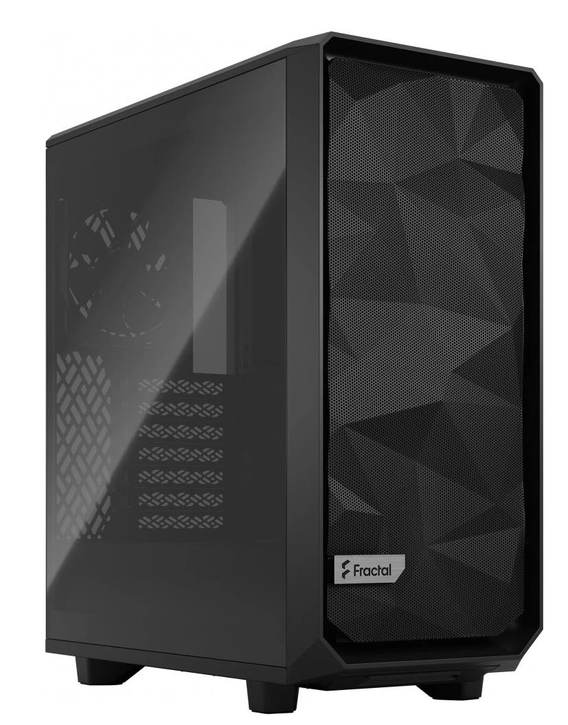 Изображение Корпус Fractal Design Meshify 2 Compact Light TG Black (mATX, ATX, Mini-ITX, черный, без БП)/(FD-C-MES2C-03)
