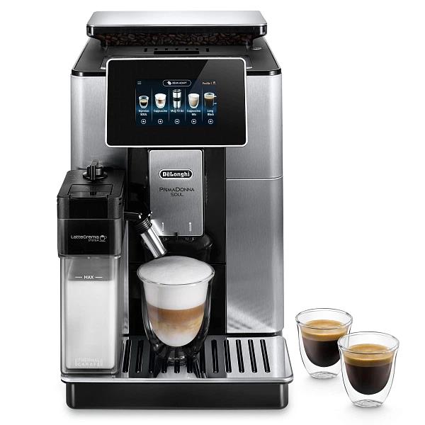 Изображение Кофемашина DeLONGHI ECAM610.75.MB (1450 Вт /19 бар/серебристый, черный)