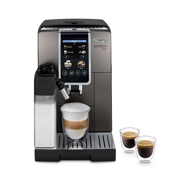 Изображение Кофемашина DeLONGHI Dinamica Plus ECAM380.95.TB (1450 Вт /15 бар/черный, титановый)