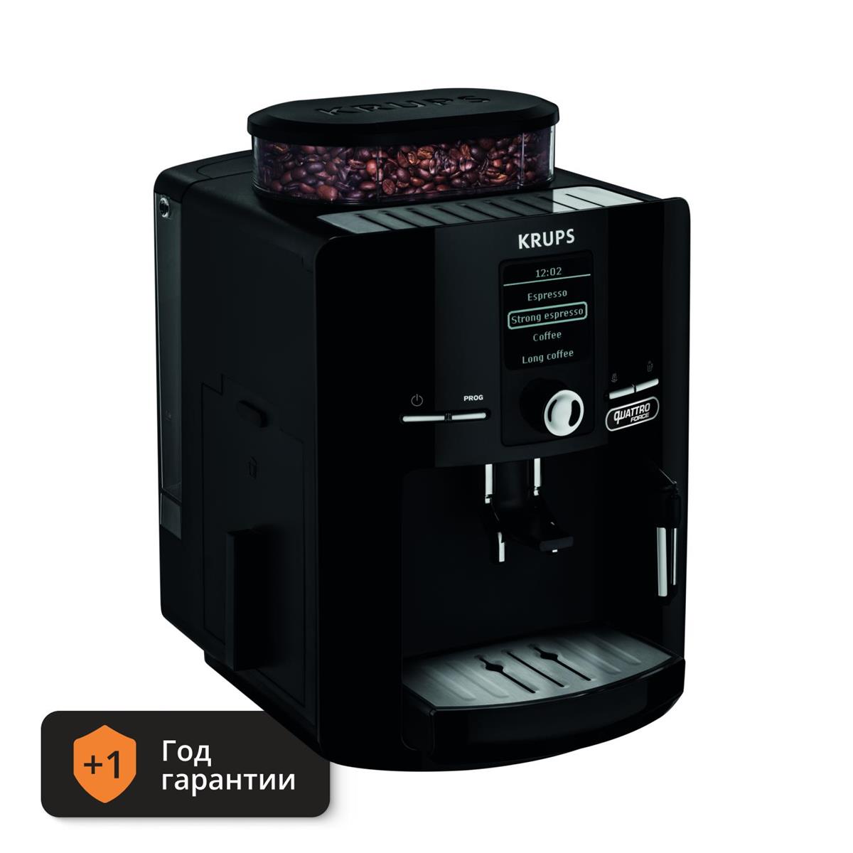 Изображение Кофемашина KRUPS Espresseria EA82F010 (1450 Вт /15 бар/черный)