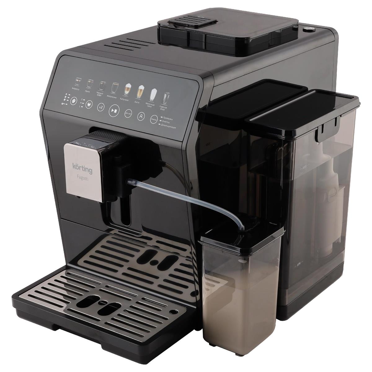 Изображение Кофемашина Korting KACM 2026 N Fagotti (1580 Вт /19 бар/черный)