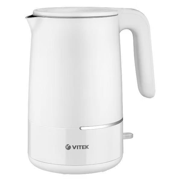 Изображение Электрический чайник VITEK VT-1104  (2200 Вт/1,5 л /пластик, нержавеющая сталь/белый)
